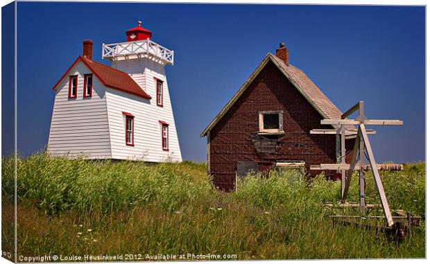 North Rustico Lighthouse Canvas Print by Louise Heusinkveld