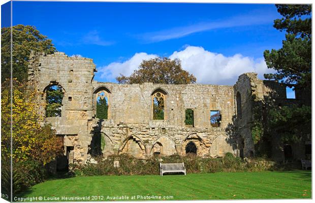 Jervaulx Abbey Ruins Canvas Print by Louise Heusinkveld