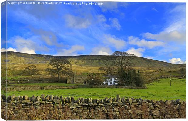 Mallerstang Dale, looking east to Mallerstang Edge Canvas Print by Louise Heusinkveld