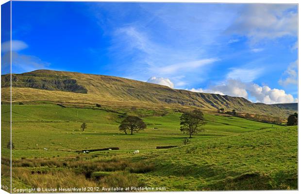 Mallerstang Dale, looking east to Mallerstang Edge Canvas Print by Louise Heusinkveld