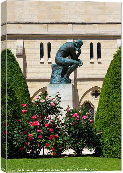 The Thinker by Auguste Rodin Canvas Print by Louise Heusinkveld