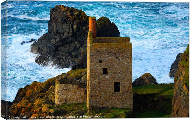 Engine houses at Botallack, Cornwall Canvas Print by Louise Heusinkveld
