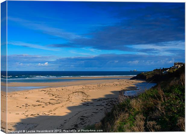 Riviere Sands, Hayle Estuary, Cornwall Canvas Print by Louise Heusinkveld