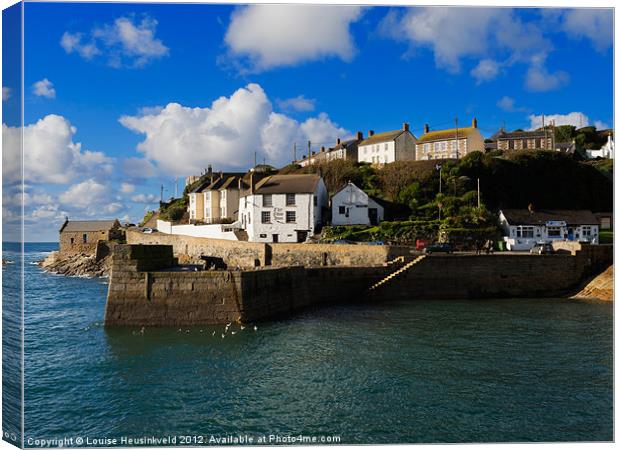 The outer harbour, Porthleven, Cornwall Canvas Print by Louise Heusinkveld