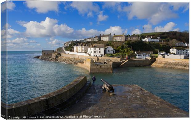 The outer harbour, Porthleven, Cornwall Canvas Print by Louise Heusinkveld