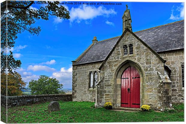 St Oswalds Church, Heavenfield, Northumberland Canvas Print by Louise Heusinkveld