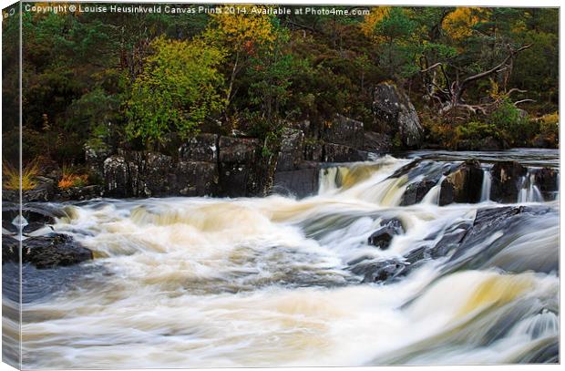Glen Affric, view of the Affric River Canvas Print by Louise Heusinkveld