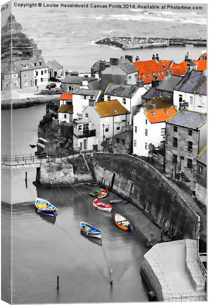 Staithes Canvas Print by Louise Heusinkveld