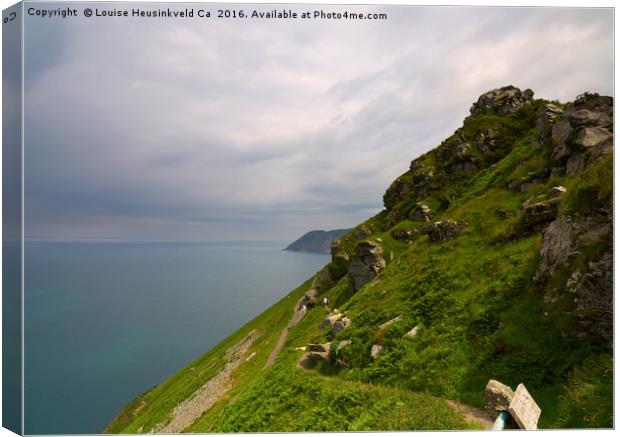The South West Coast Path at Valley of the Rocks,  Canvas Print by Louise Heusinkveld