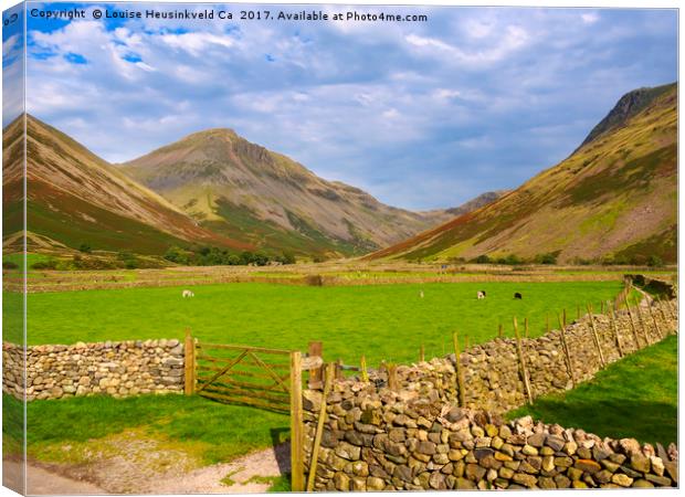 Wasdale Head and Great Gable, Lake District, Cumbr Canvas Print by Louise Heusinkveld