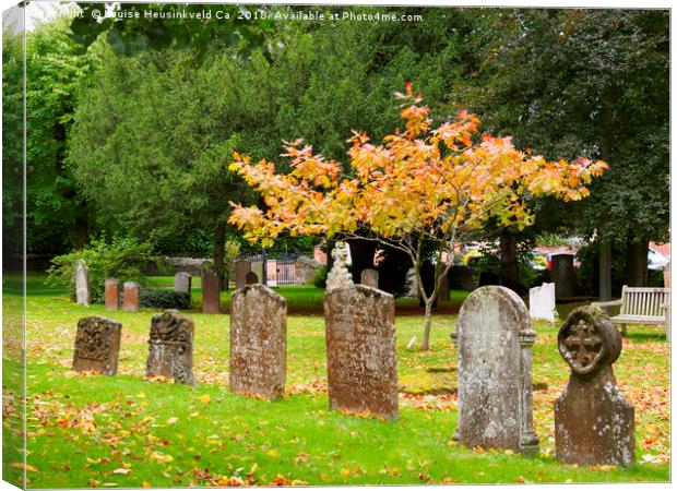 Graveyard, Church of the Holy Trinity, Stratford-u Canvas Print by Louise Heusinkveld