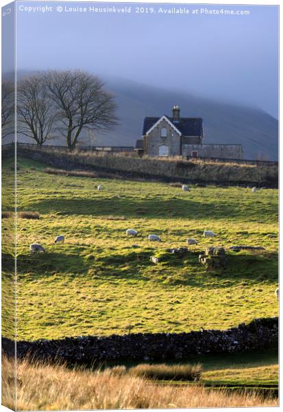 Ribblehead Station and Ingleborough, North Yorkshi Canvas Print by Louise Heusinkveld