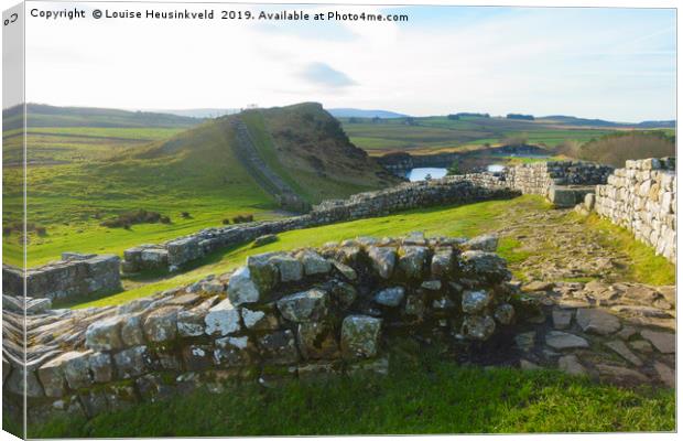 Milecastle 42, Cawfield, Hadrian's Wall, Northumbe Canvas Print by Louise Heusinkveld