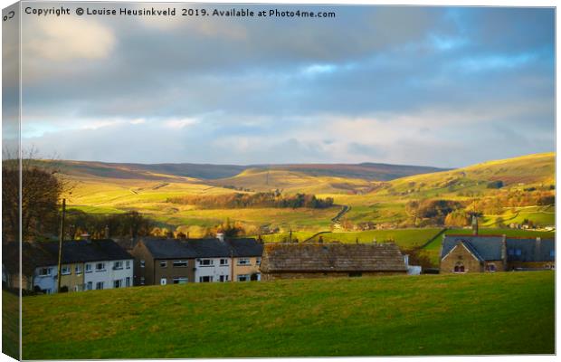 Upper Wensleydale from Hawes, Yorkshire Dales Nati Canvas Print by Louise Heusinkveld