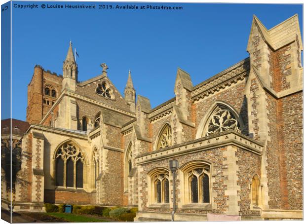 St Albans Cathedral, Hertfordshire, England Canvas Print by Louise Heusinkveld