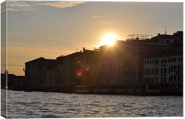 Venice Sunset Canvas Print by barnabas whiting