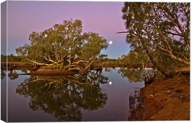 Moon Rising Canvas Print by Stephen  Nicholson