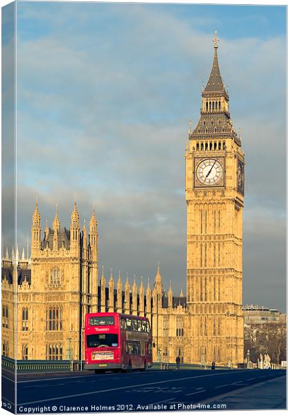 Big Ben and Westminster Bridge I Canvas Print by Clarence Holmes