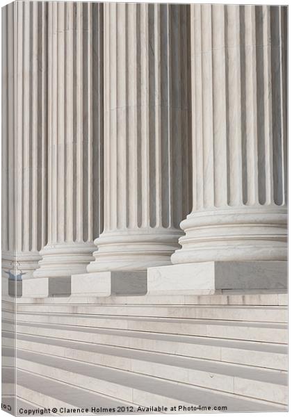 US Supreme Court Building II Canvas Print by Clarence Holmes