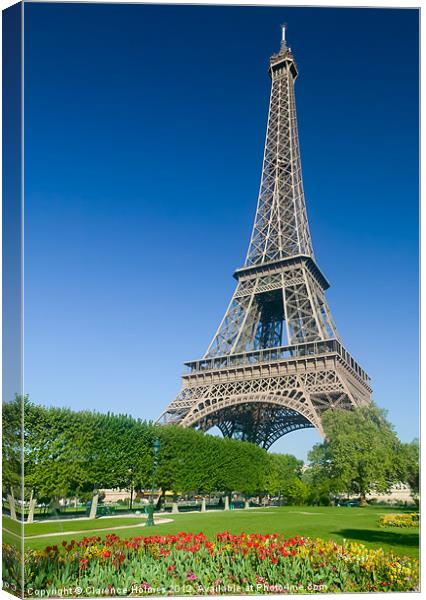 Eiffel Tower in Spring I Canvas Print by Clarence Holmes