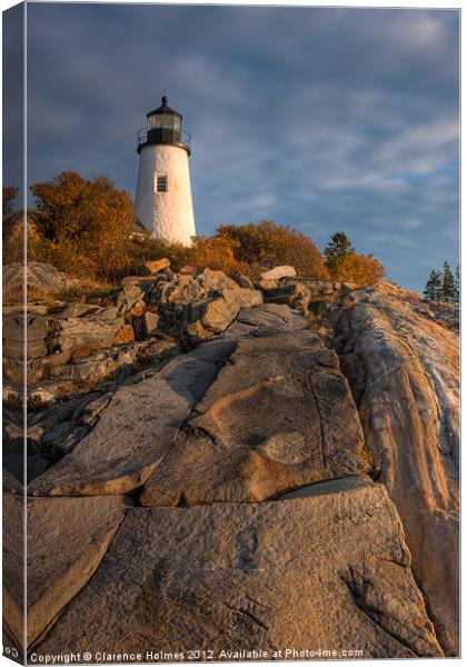 Pemaquid Point Light I Canvas Print by Clarence Holmes