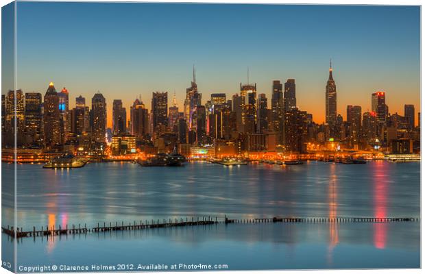 New York Morning Twilight III Canvas Print by Clarence Holmes