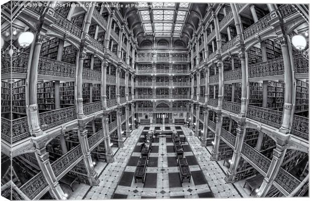 George Peabody Library II Canvas Print by Clarence Holmes