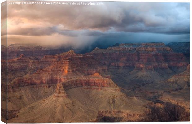 Storm Over Grand Canyon Canvas Print by Clarence Holmes