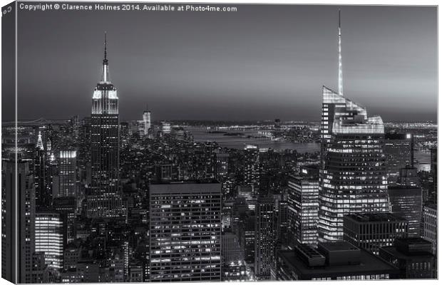 Top of the Rock Twilight V Canvas Print by Clarence Holmes
