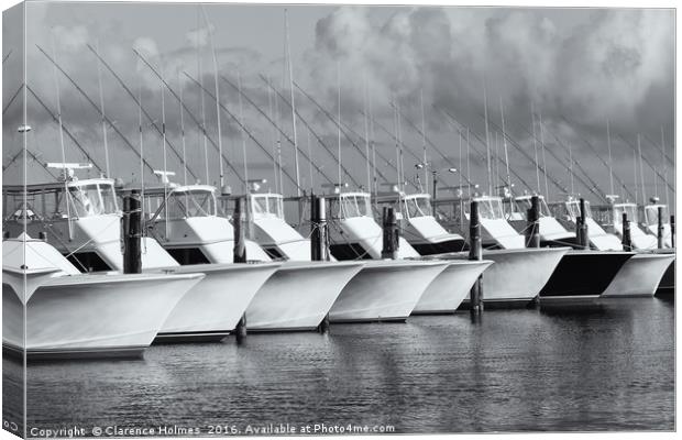Oregon Inlet Fishing Center Fleet II Canvas Print by Clarence Holmes