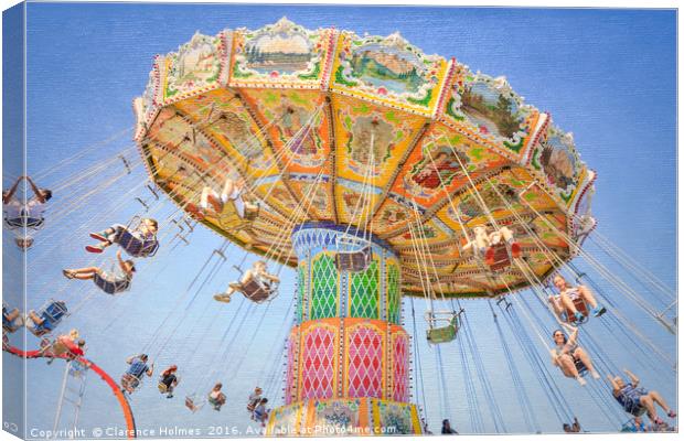 Ohio State Fair Wave Swinger III Canvas Print by Clarence Holmes