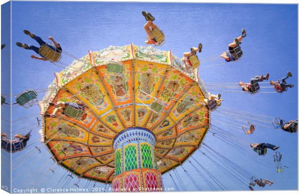Ohio State Fair Wave Swinger VI Canvas Print by Clarence Holmes