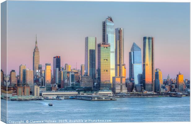 NYC Hudson Yards Development at Sunset I Canvas Print by Clarence Holmes