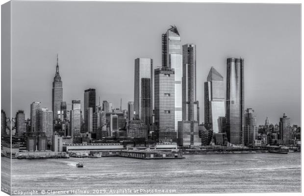 NYC Hudson Yards Development at Sunset II Canvas Print by Clarence Holmes