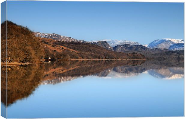 Coniston winter reflection Canvas Print by Robert Fielding