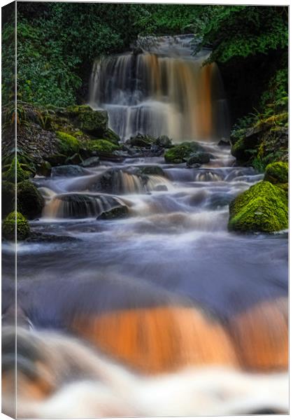 Rivington waterfall Canvas Print by Robert Fielding