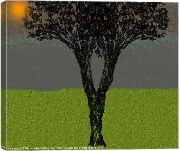 Tree Of Darkness Canvas Print by Christopher Ellingham