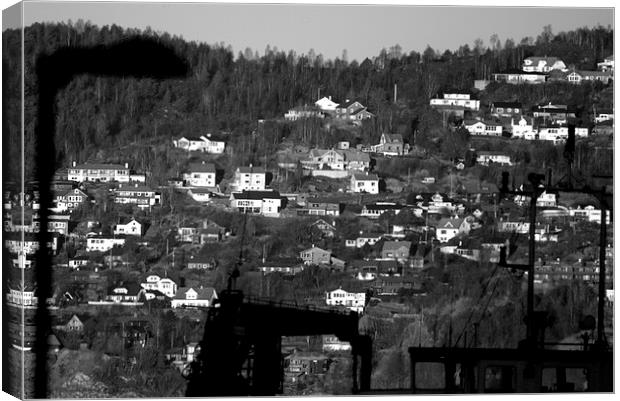 Bergen old and new Canvas Print by John Boekee