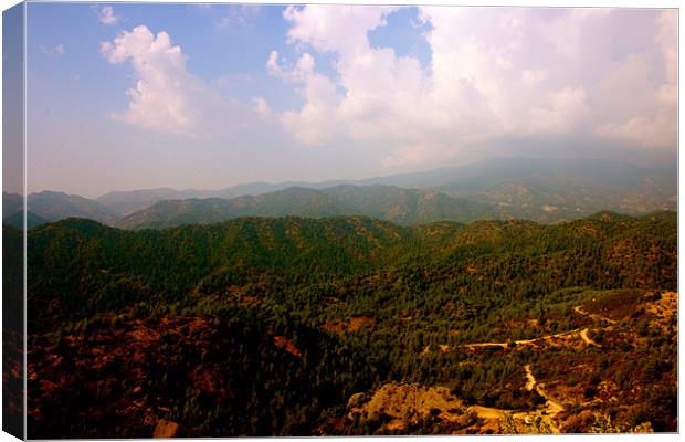 Cyprus Mountains Canvas Print by william Livett