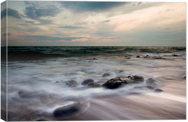 Washing Out to Sea Canvas Print by Barry Maytum