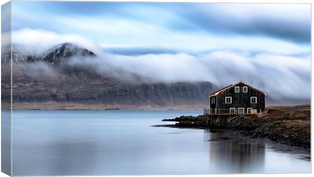 Fishing Shed - Iceland Canvas Print by Barry Maytum
