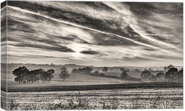 Misty sunset Canvas Print by Garry Spight