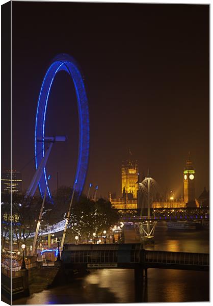 London at Night Canvas Print by Garry Spight