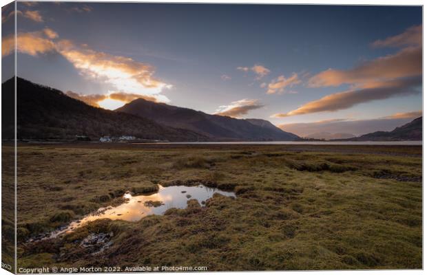 Beinn a'Bheithir  Sgorr Dhonuill Canvas Print by Angie Morton