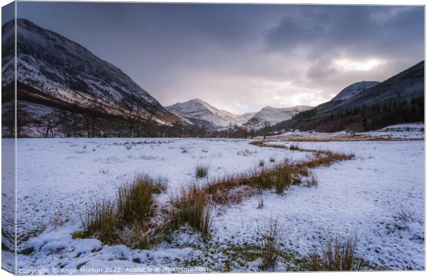 View from Glen Nevis Canvas Print by Angie Morton