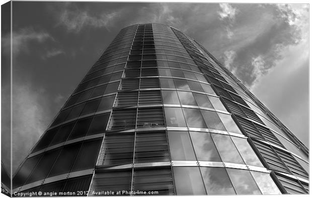 Velocity Tower Canvas Print by Angie Morton