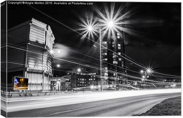Moore Street Substation at Rush Hour Canvas Print by Angie Morton