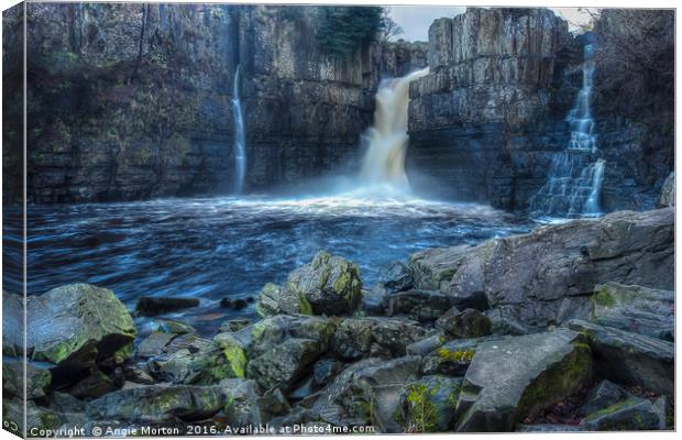 High Force Waterfalls Canvas Print by Angie Morton