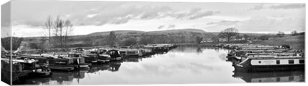 Pendle Hill from Barden Marina Canvas Print by Graham Tipling