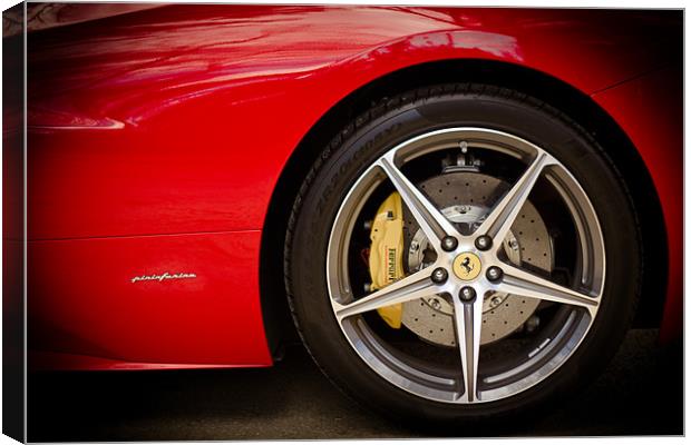 Ferrari 458 Front Wheel Canvas Print by Mark Battista